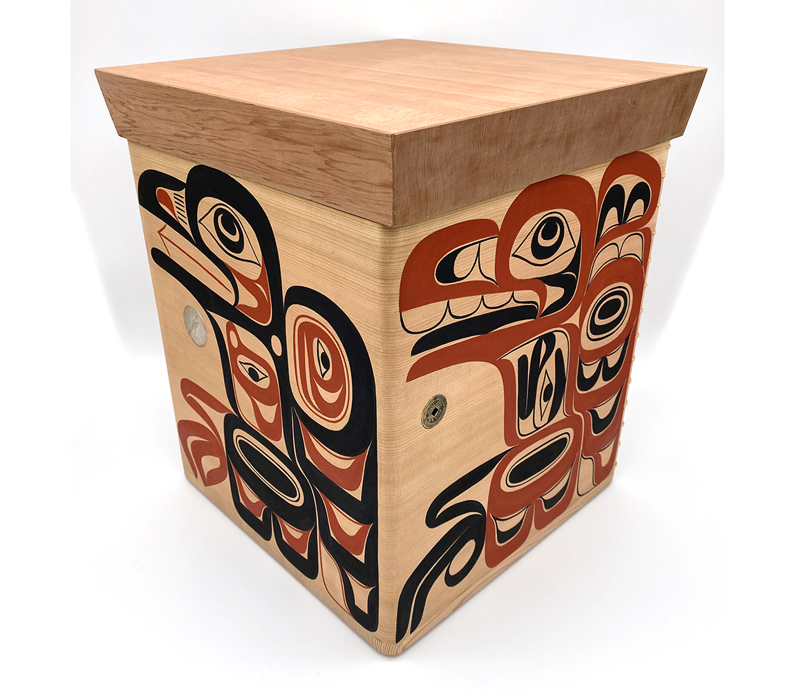 Four Faces of Raven Carved Bentwood Box - David Stephens